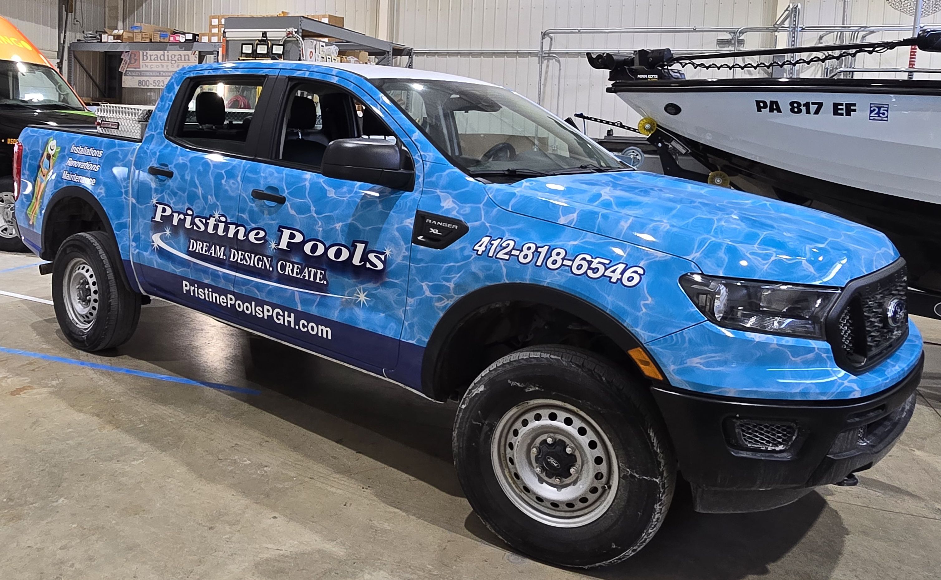 Pristine Pools truck