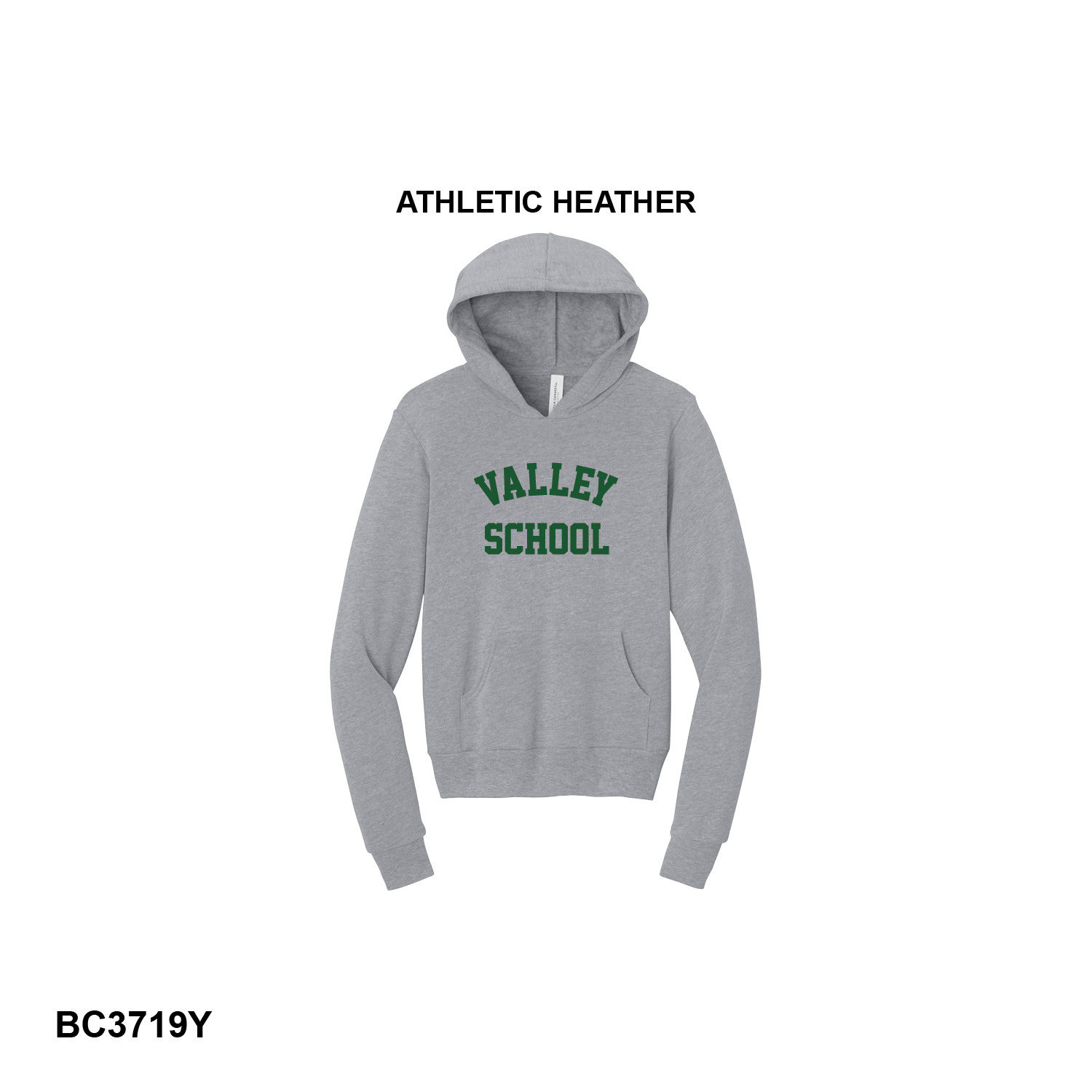 COLLEGIATE LOGO - BELLA+CANVAS® Youth Sponge Fleece Pullover Hoodie