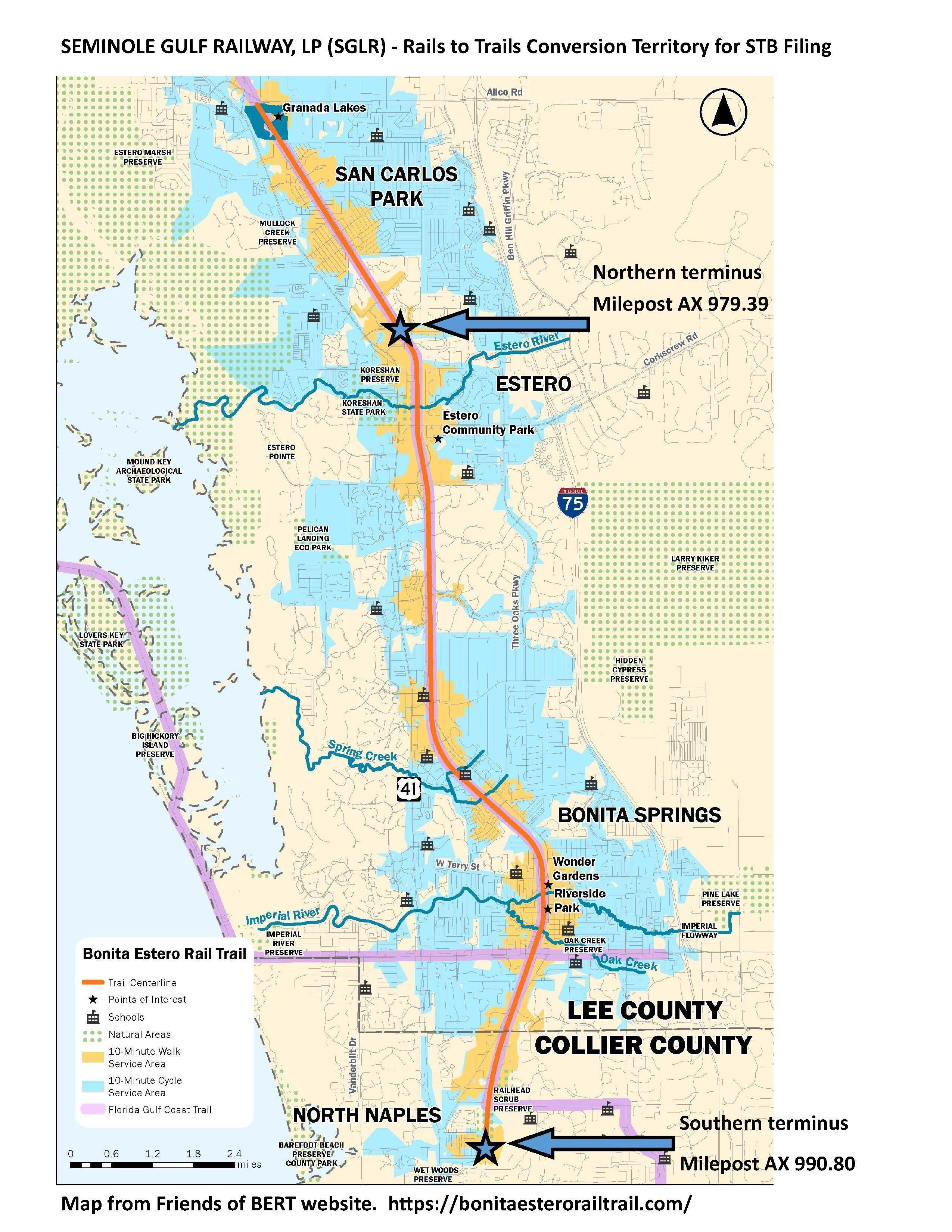 Rails to Trails Conversion Territory for STB Filing
