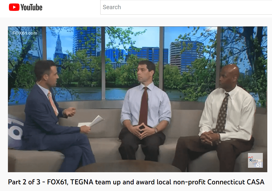 Connecticut CASA receives TEGNA Foundation grant, discusses work in TV interviews