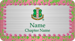 Ivy Rectangle Bling Name Badge