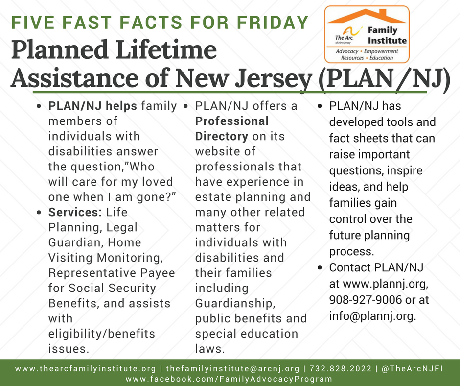 Planned Lifetime  Assistance of New Jersey (PLAN/NJ)