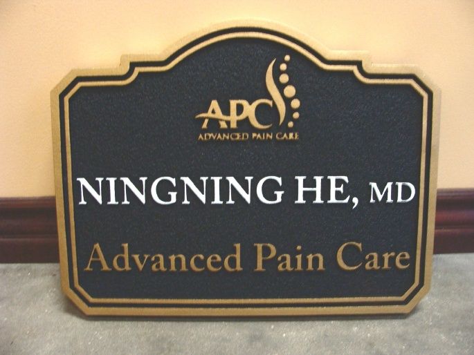 B11023 - Carved and Sandblasted Sign for Pain Care Physician 