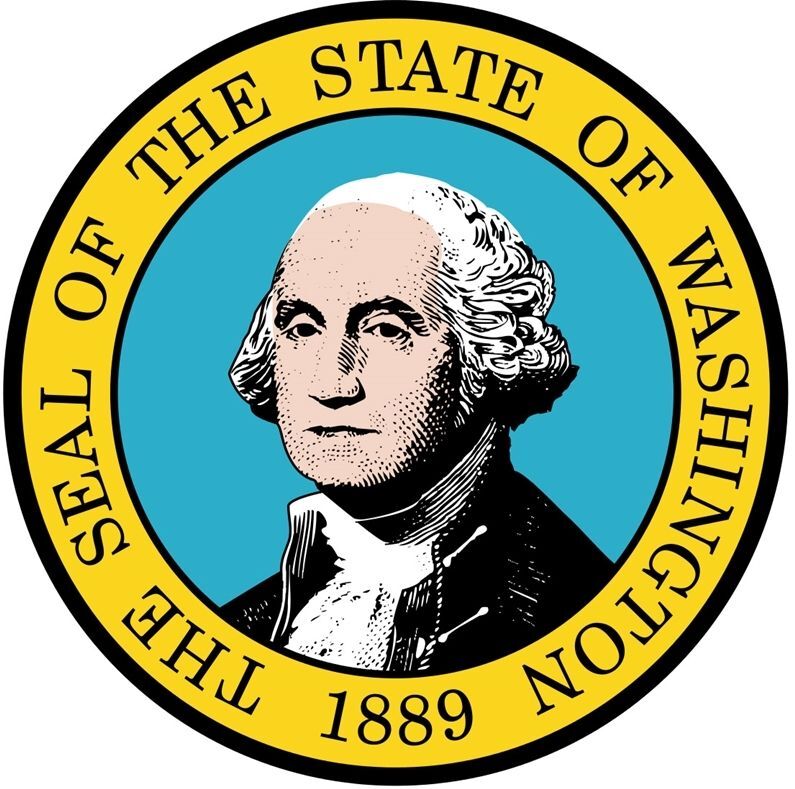 BP-1546- Carved Plaque of the Seal of the State of Washington, Artist Painted