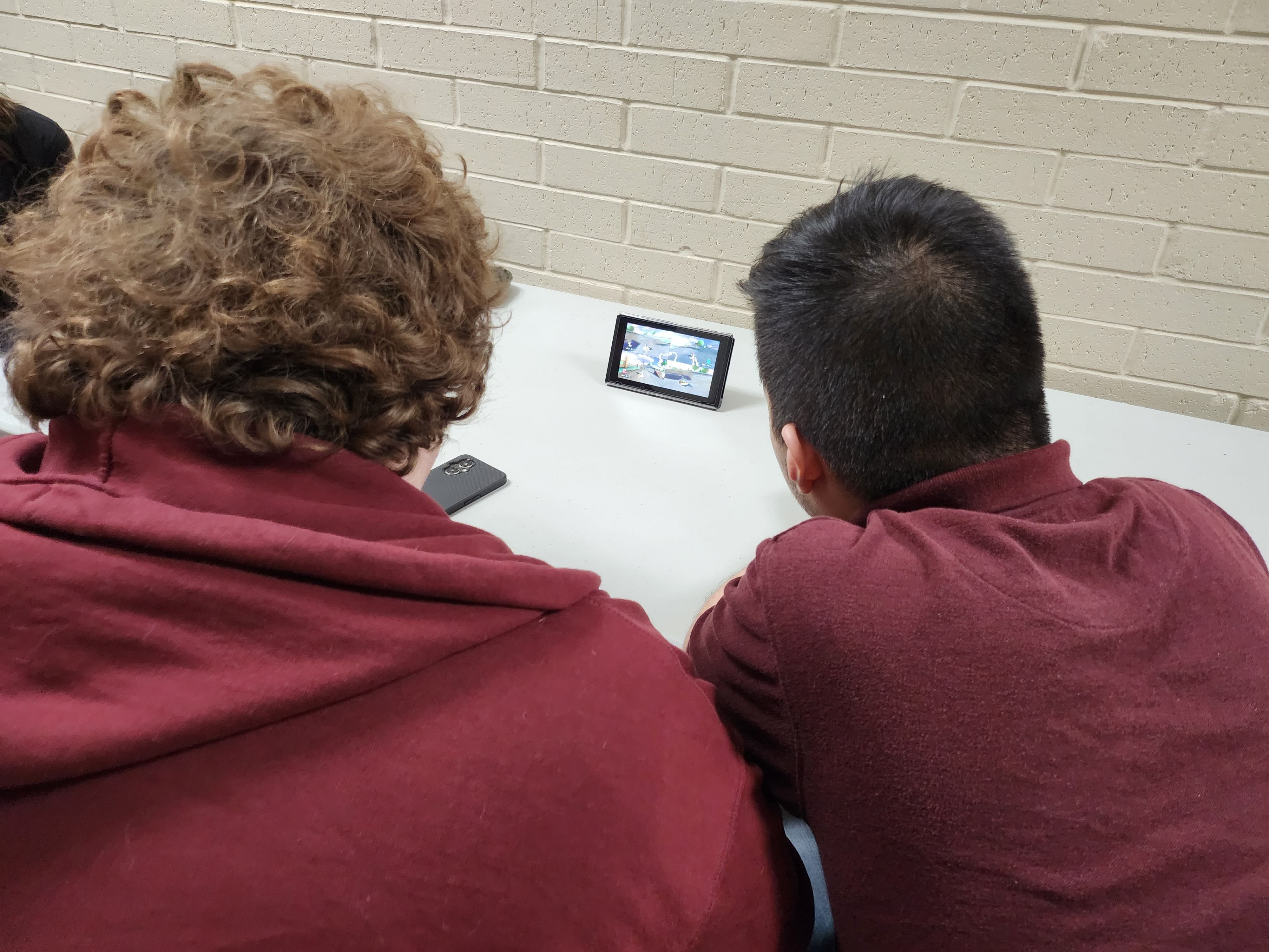 Students playing a game 