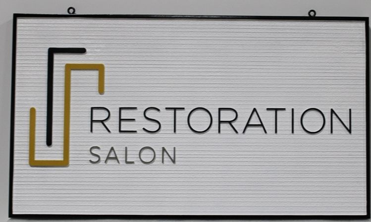 S28237 - Carved 2.5-D Raised Relief HDU Sign for the  Restoration Salon.