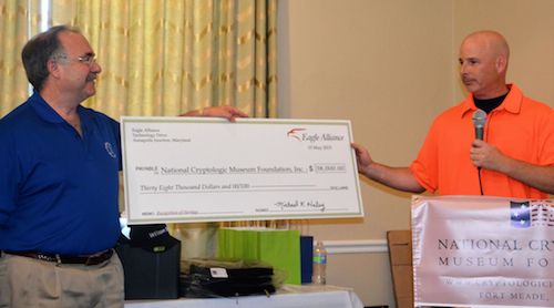 2015 Eagle Alliance golf check presentation to NCMF