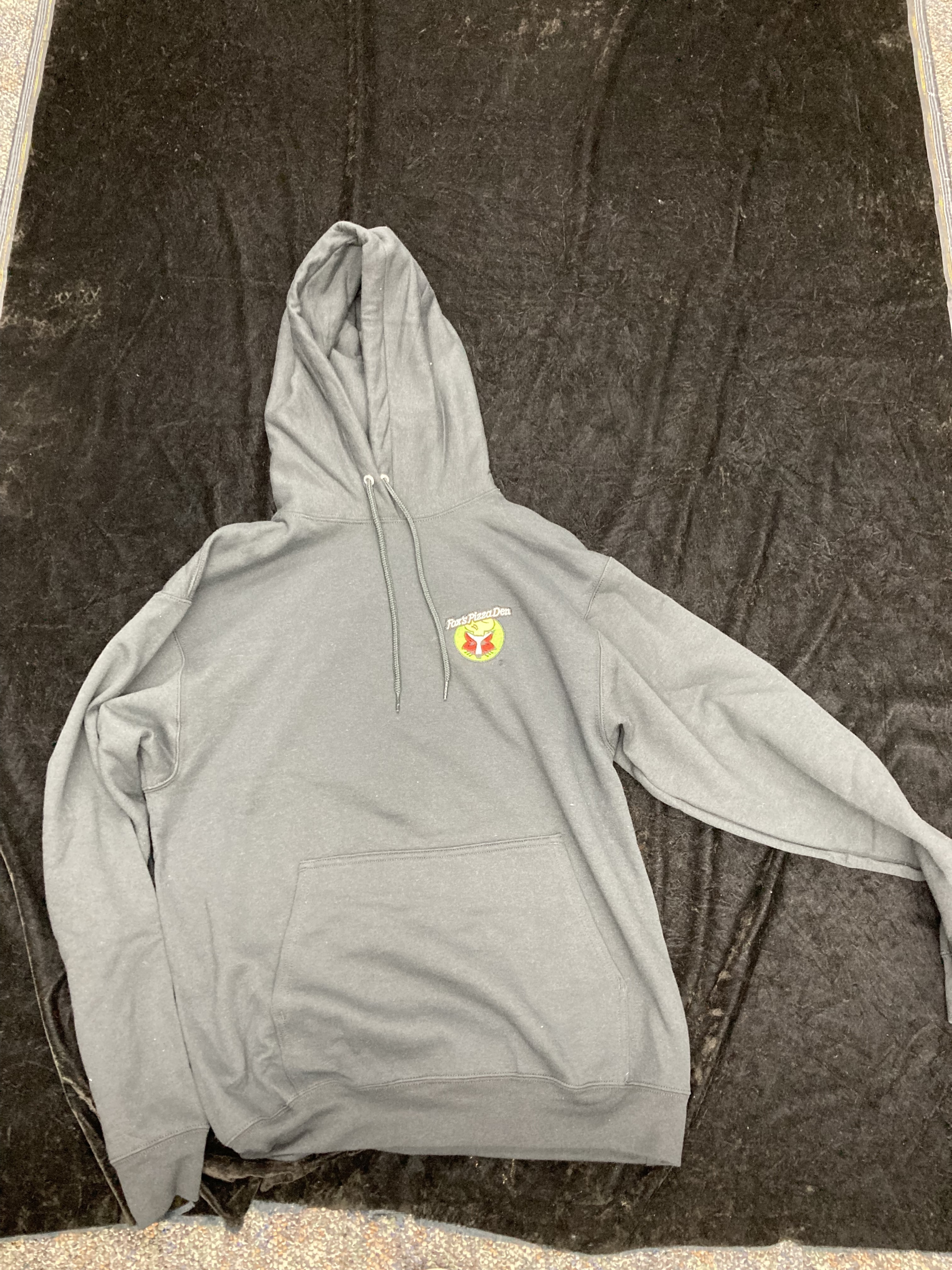SALE Fox's Logo - Medium Black Fleece Hoodie