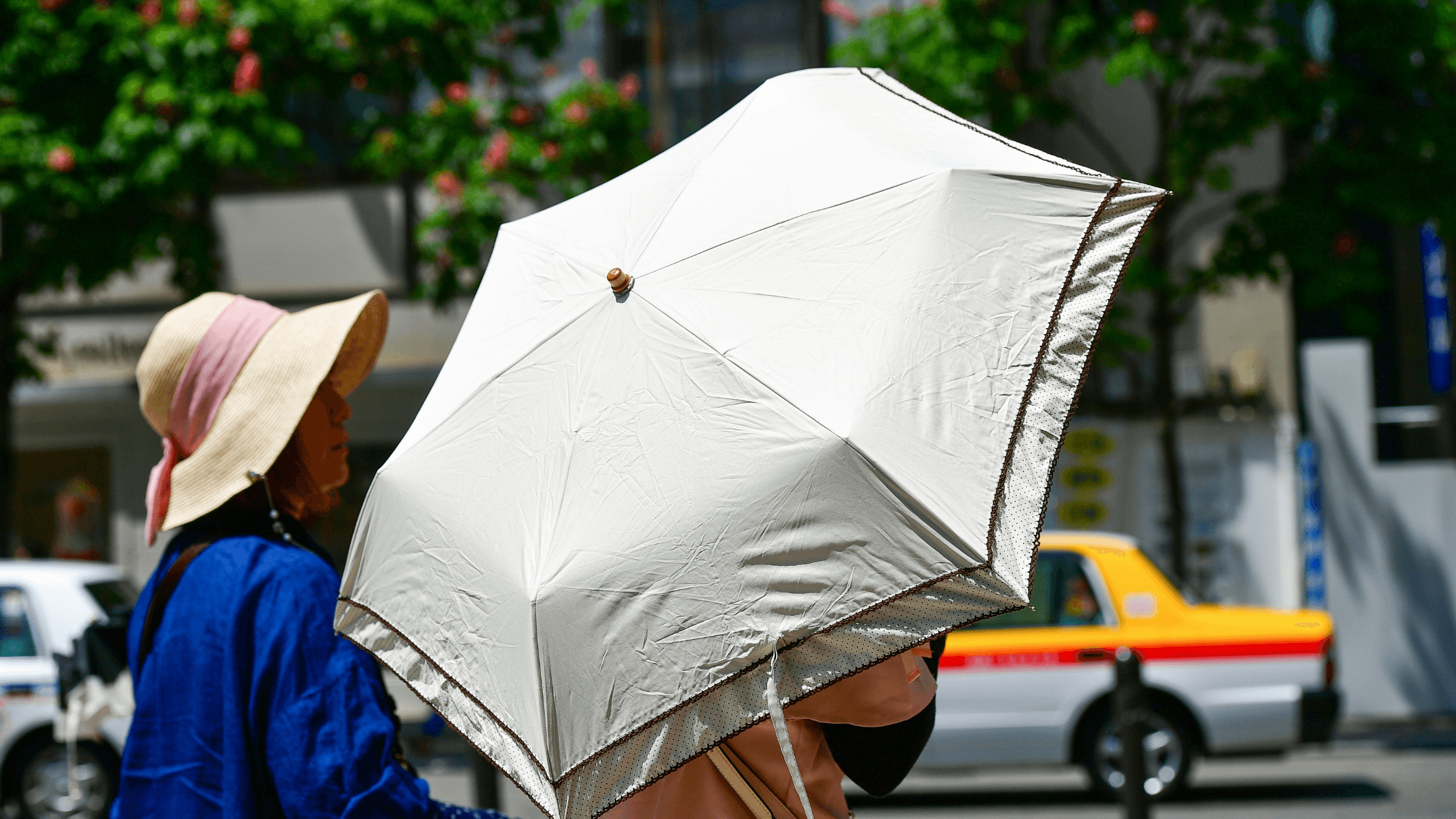 Women under umbrellas