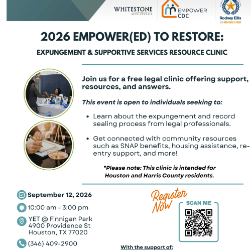 2026 Expungement & Supportive Services Resource Clinic