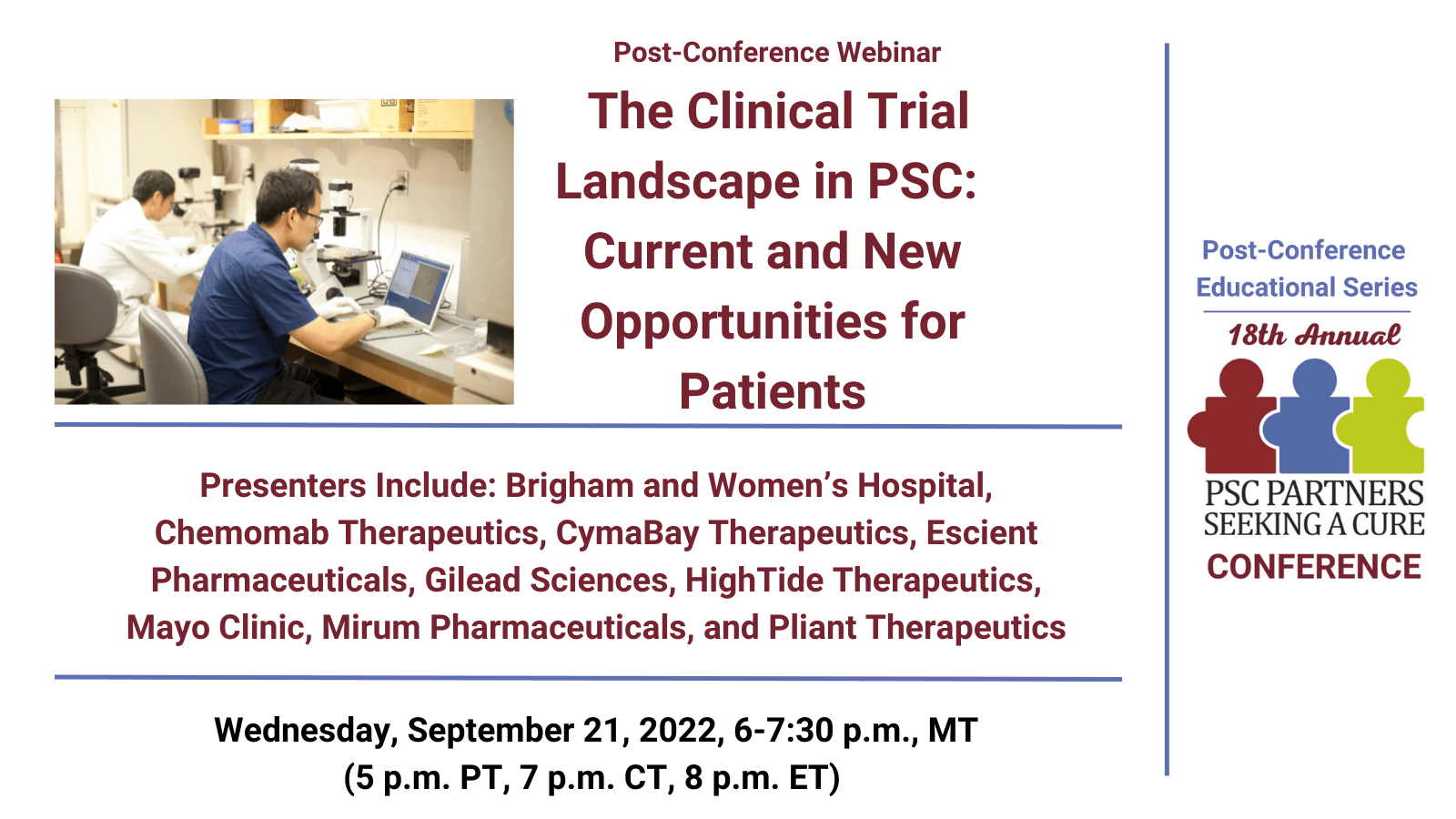 Post Conference Webinar: Clinical Trials for PSC