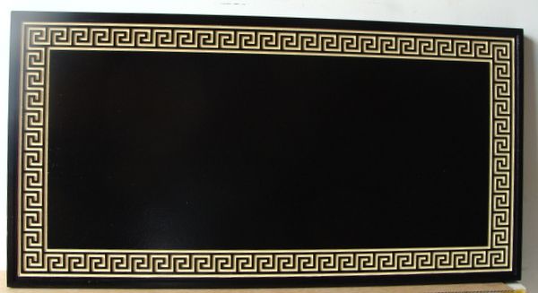 N23226 - Wall Plaque Blank with Carved Greek Key Border