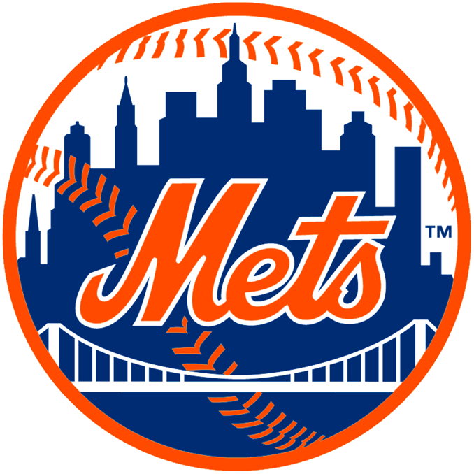 WP-1160 - Carved Wall Plaque of Logo  for NY Mets, MLB,  Artist Painted
