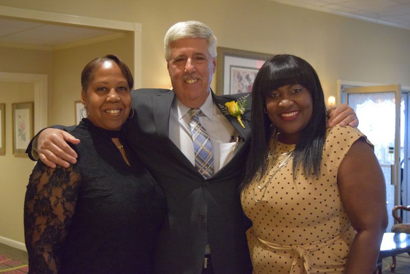 Greg Goldstein with committee members Lesia Williams and Annmarie Taylor-Hardy