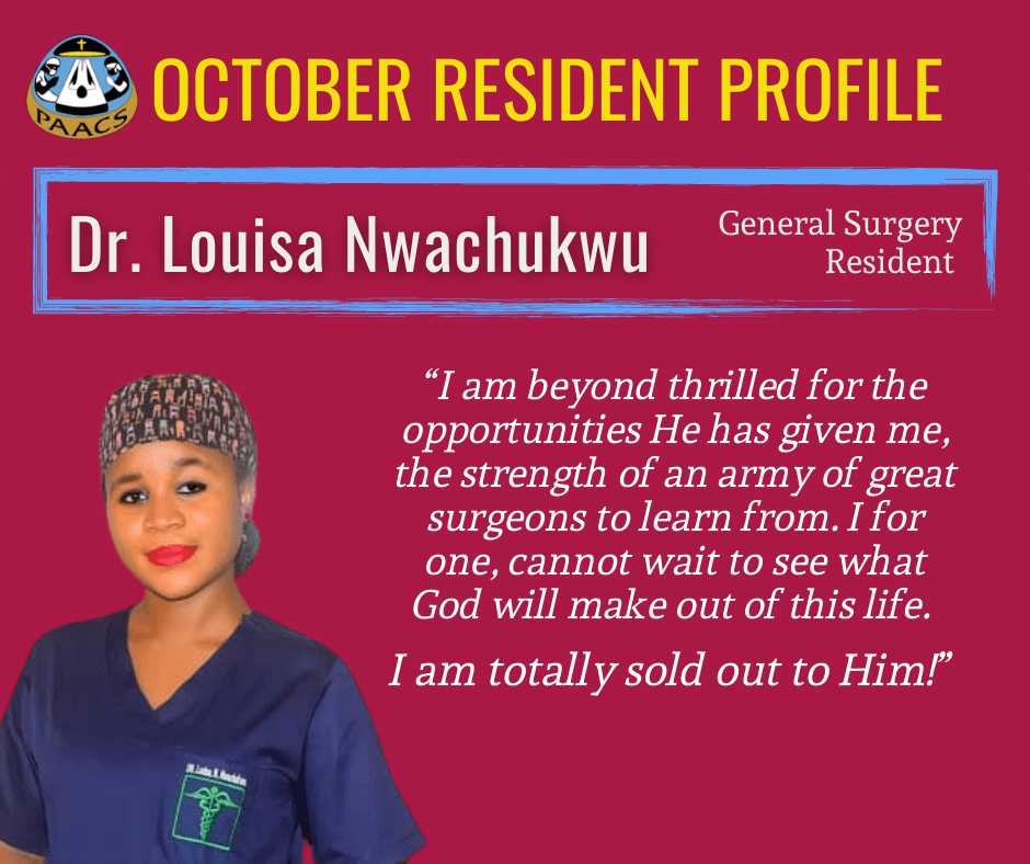 October Resident Profile: Dr. Louisa Nwachukwu