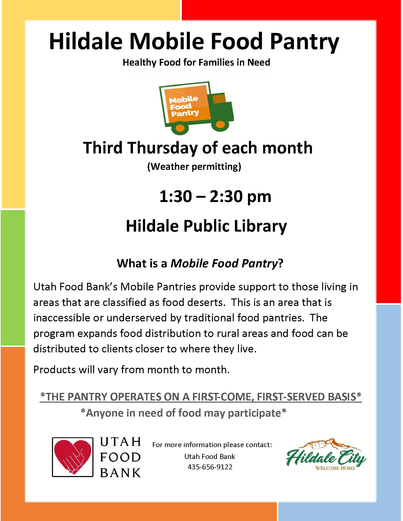 Hildale Utah Gets A Mobile Food Pantry