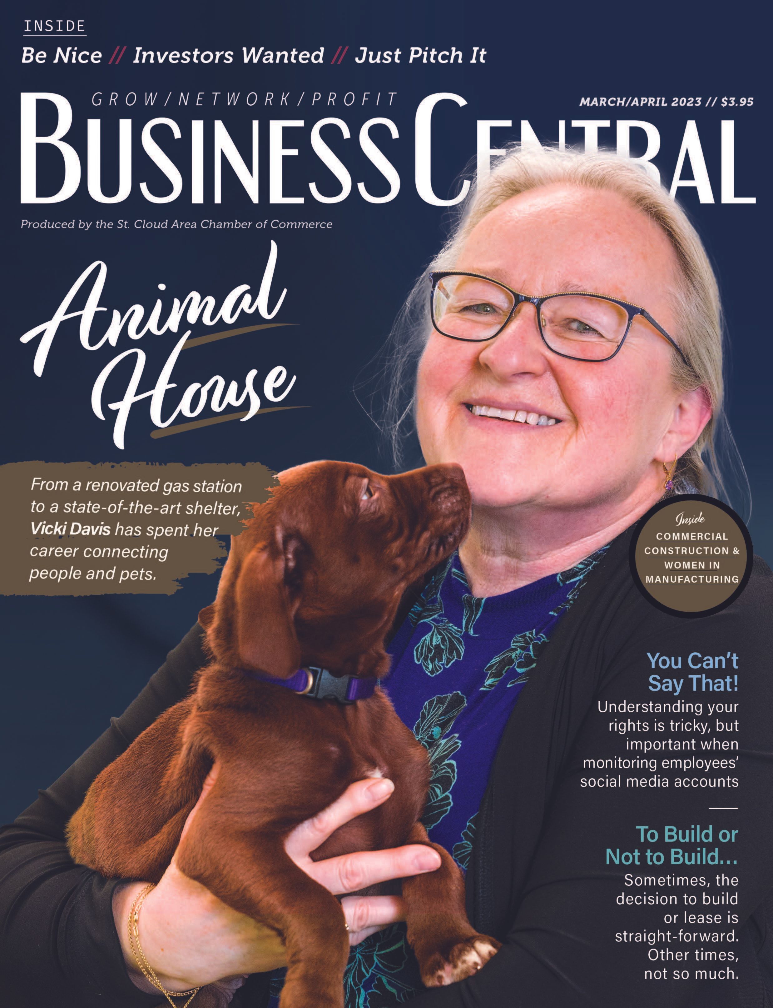 Vicki Davis and Tri-County Humane Society featured in Business Central Magazine