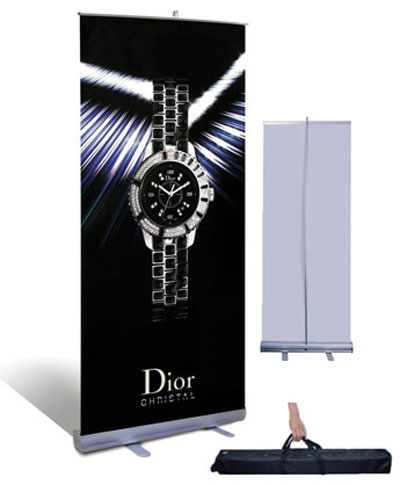 AA-Economy: 31.5in x 81in Retractable Banner Stand