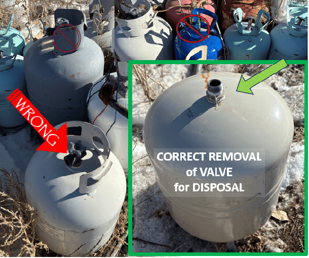 Propane Tank Valve Removal for Proper Disposal