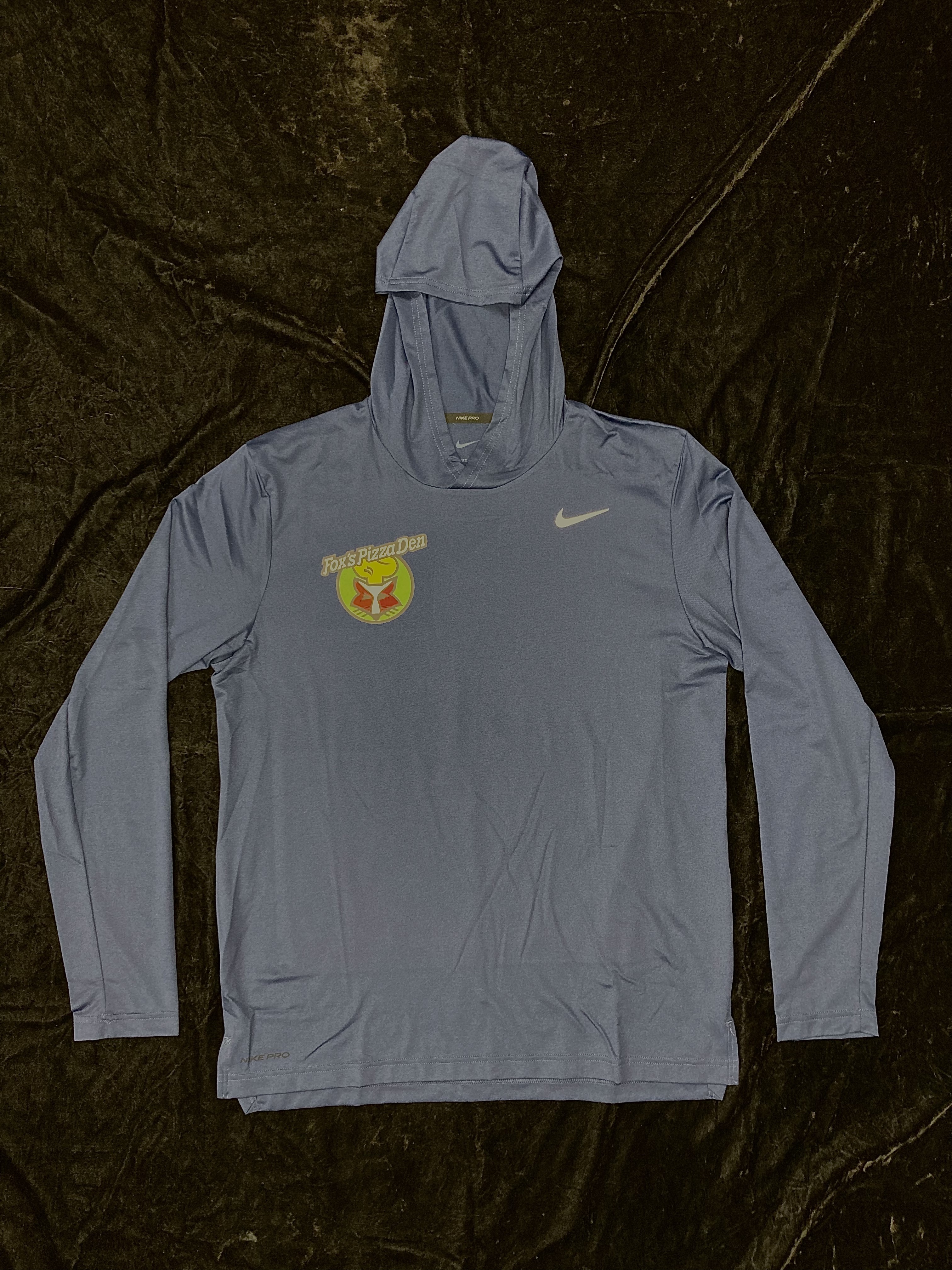 SALE Fox's Logo - Medium Navy Moisture-Wicking Long Sleeve Nike Hoodie