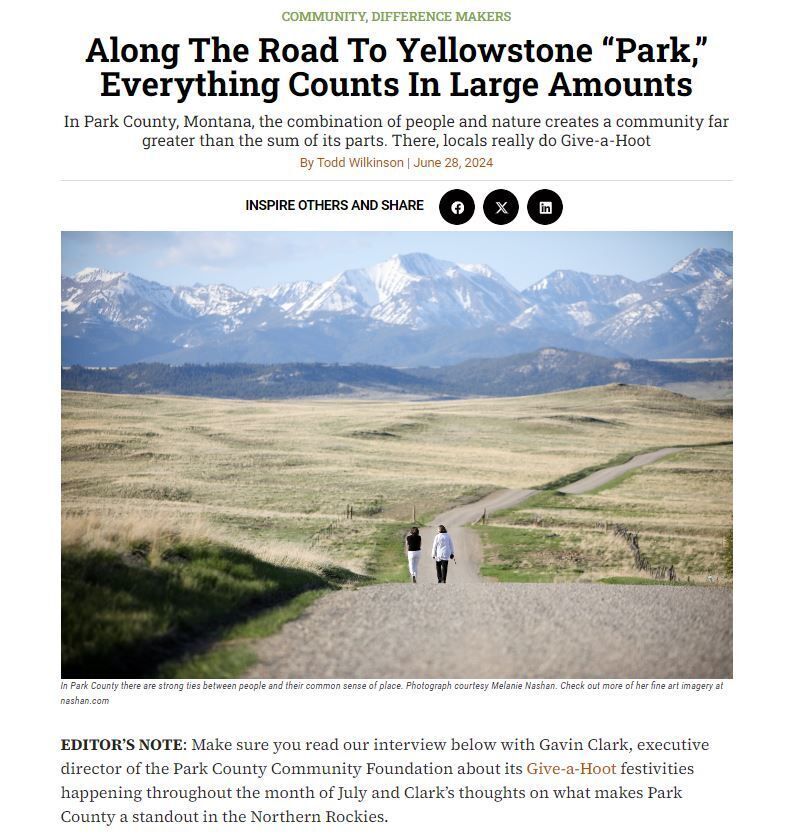 Along The Road To Yellowstone “Park,” Everything Counts In Large Amounts