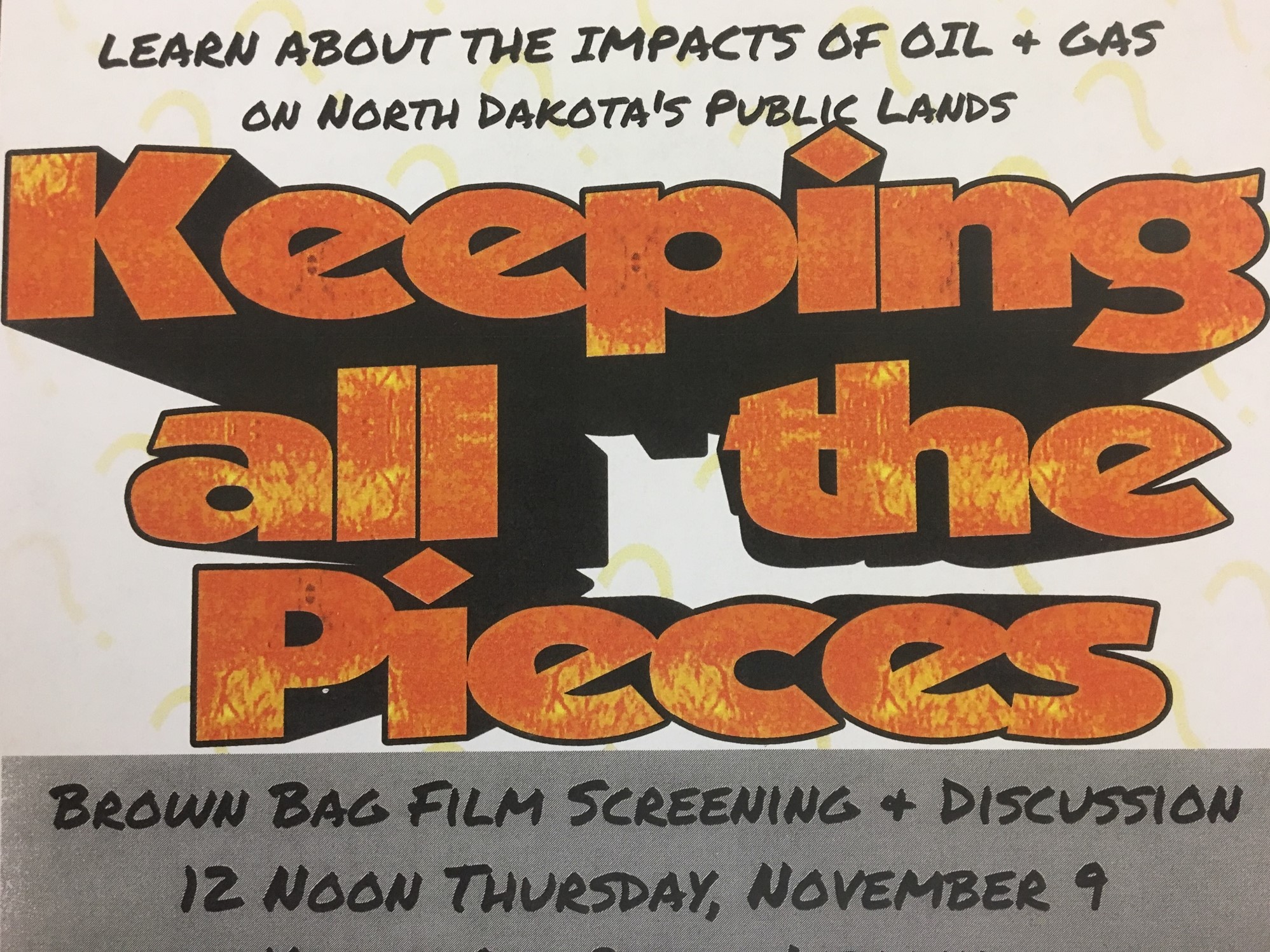 "Keeping all the pieces" - Brown bag and discussion