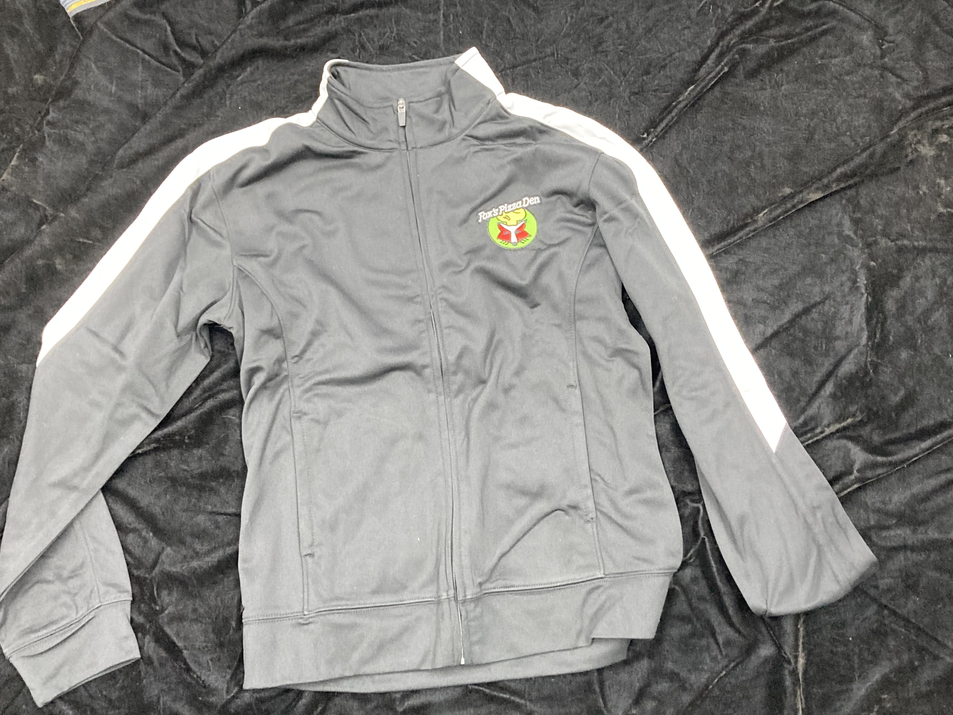 SALE Fox's Logo - LADIES Medium Black/White Full-Zip Jacket