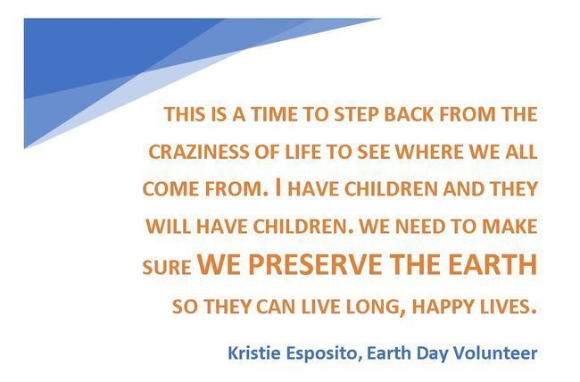 There are words in a graphic: THIS IS A TIME TO STEP BACK FROM THE CRAZINESS OF LIFE TO SEE WHERE WE ALL COME FROM. I HAVE CHILDREN AND THEY WILL HAVE CHILDREN. WE NEED TO MAKE SURE WE PRESERVE THE EARTH SO THEY CAN LIVE LONG, HAPPY LIVES.