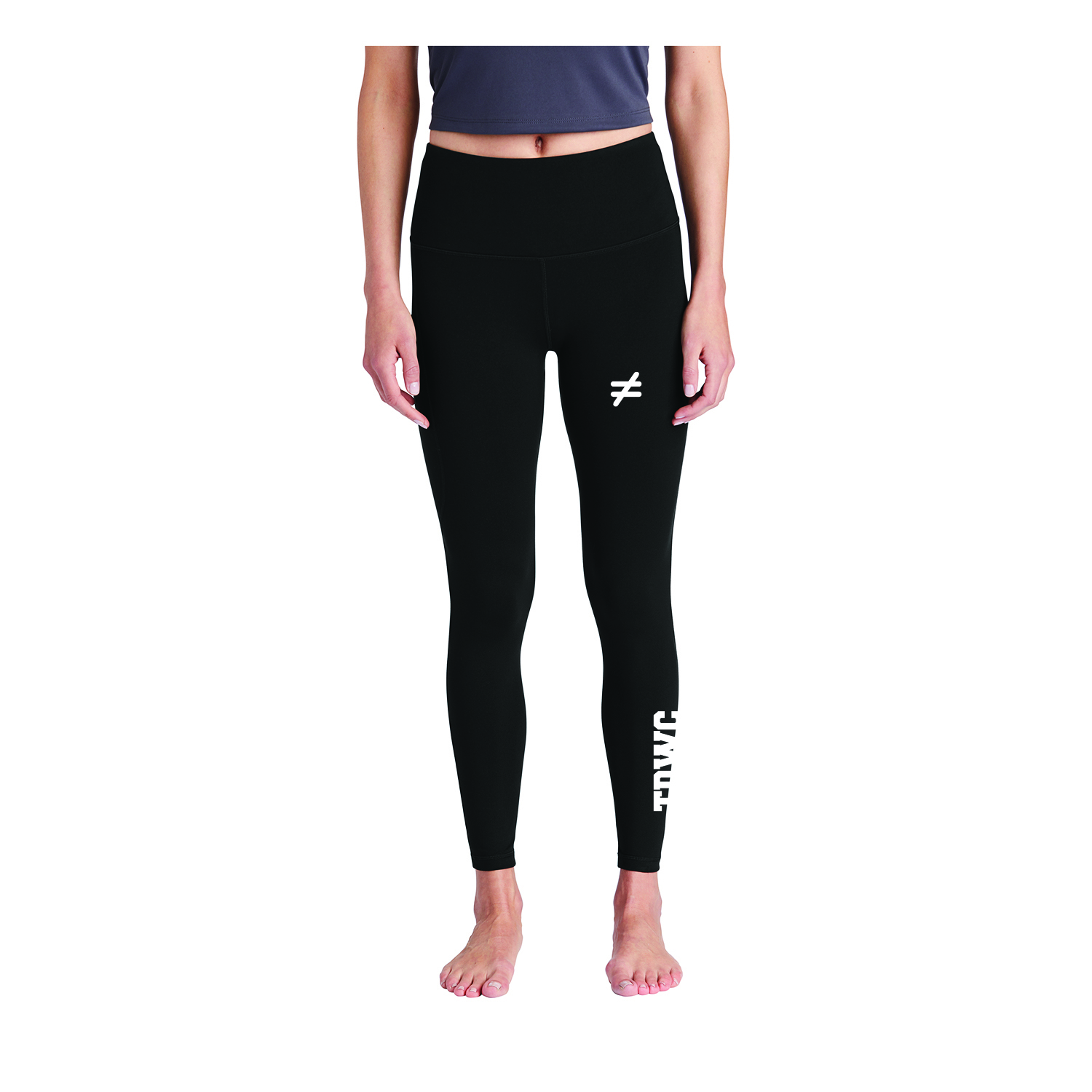 TDWC/NOT EQUAL LOGO - Sport-Tek ® Ladies High Rise 7/8 Legging