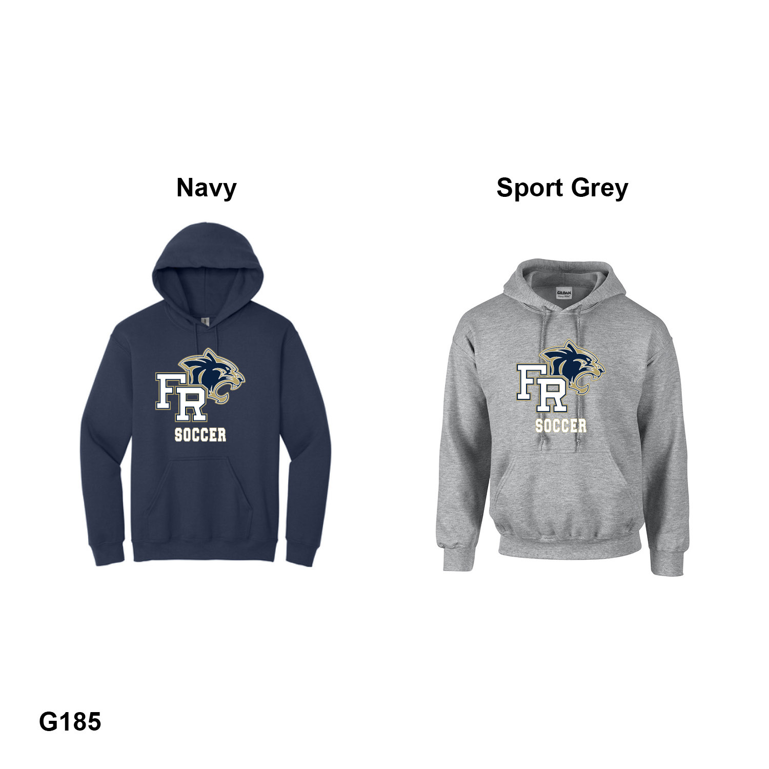 GIRLS SOCCER LOGO - Gildan Adult Heavy Blend™ Hooded Sweatshirt