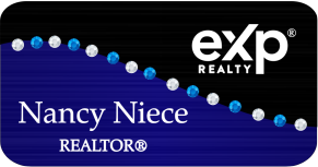 TWO TONE SWIRL BLING NAME BADGE WITH ALTERNATING RHINESTONES EXP