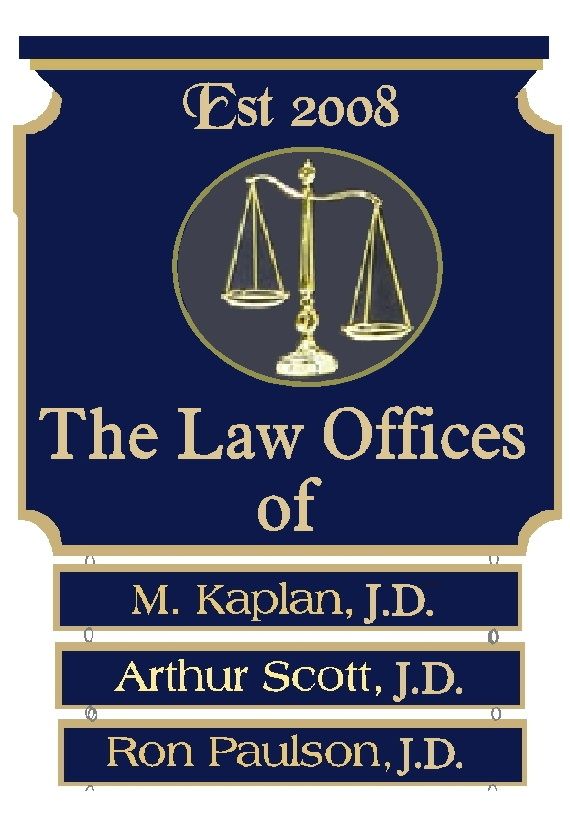 A10686 - Elegant Carved Wood Law Office Directory Sign