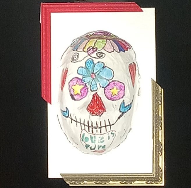 "Dia de los Muertos Masks" by Lori Orlowski's 4th Grade Class