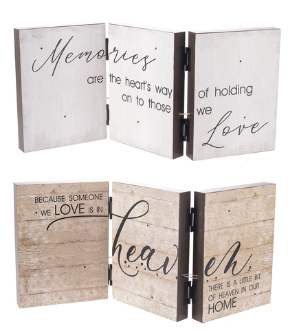 Light Up Accordion Sign - Memories are the heart's way of holding on to those we Love