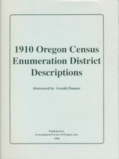 1910 Oregon Census Enumeration District Descriptions, pp.88
