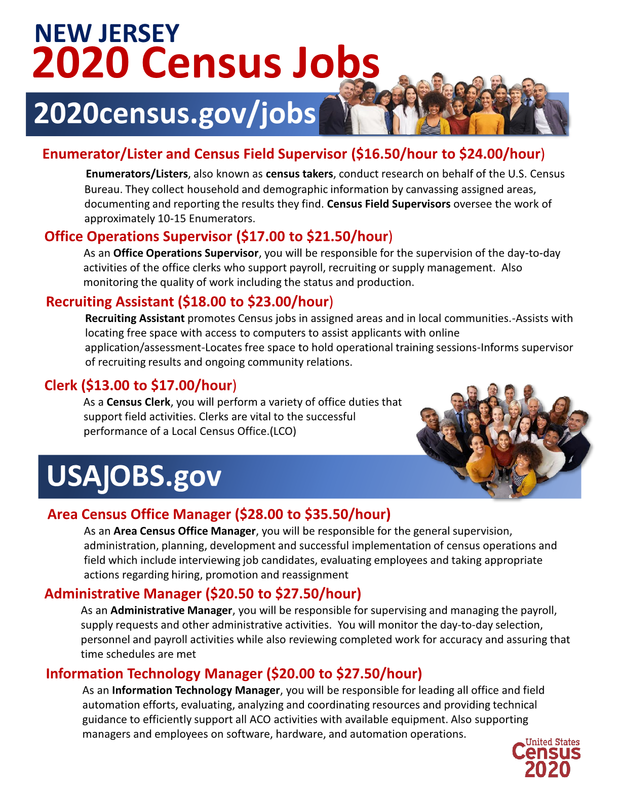 New Jersey 2020 Census Jobs