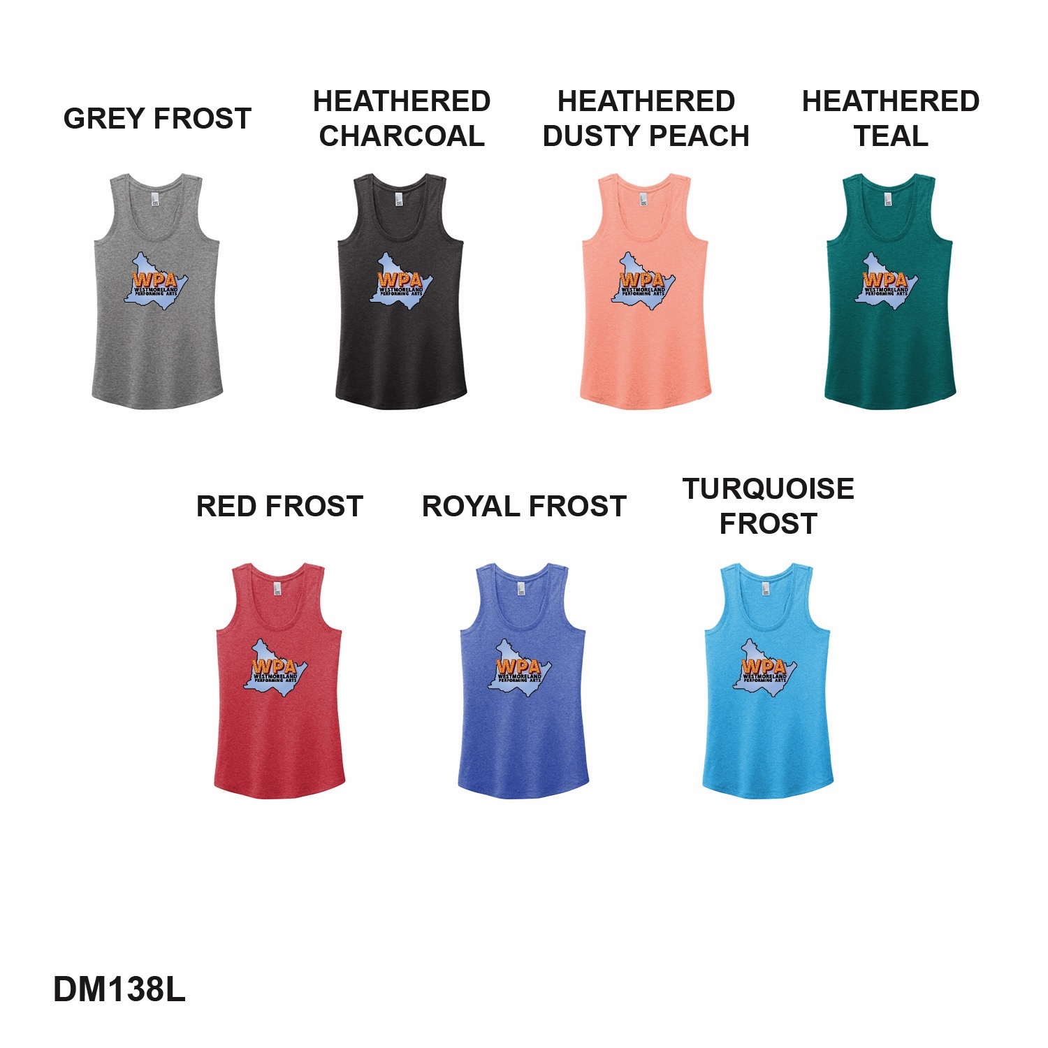 WPA COUNTY LOGO - District® Women’s Perfect Tri® Racerback Tank - FULL COLOR FRONT