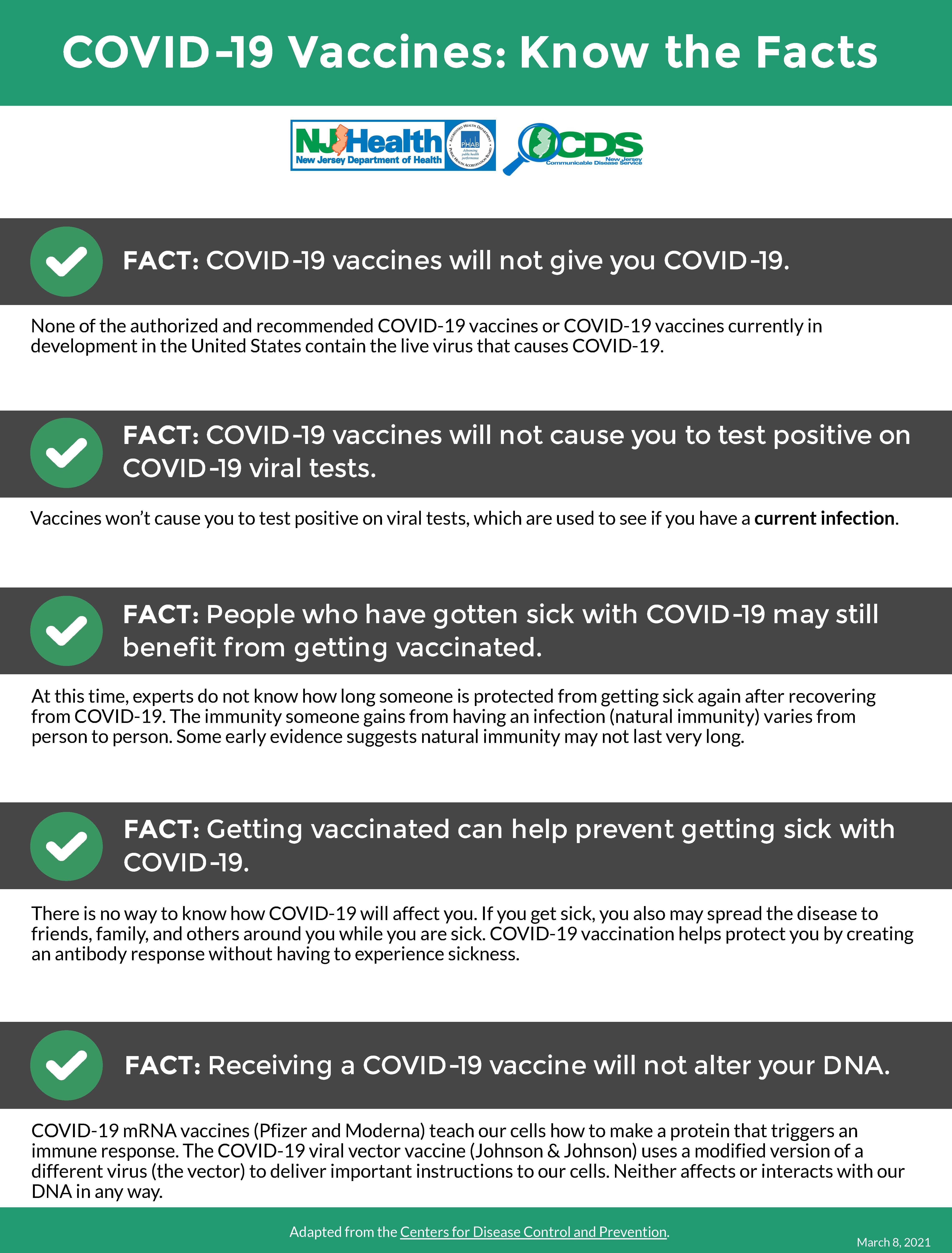 COVID-19 Vaccine Know the Facts flyer