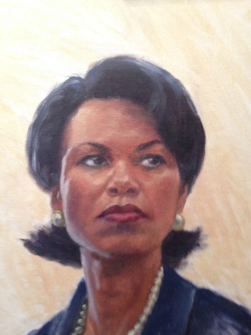 Condoleezza, Oil on canvas board, 12" x 16"