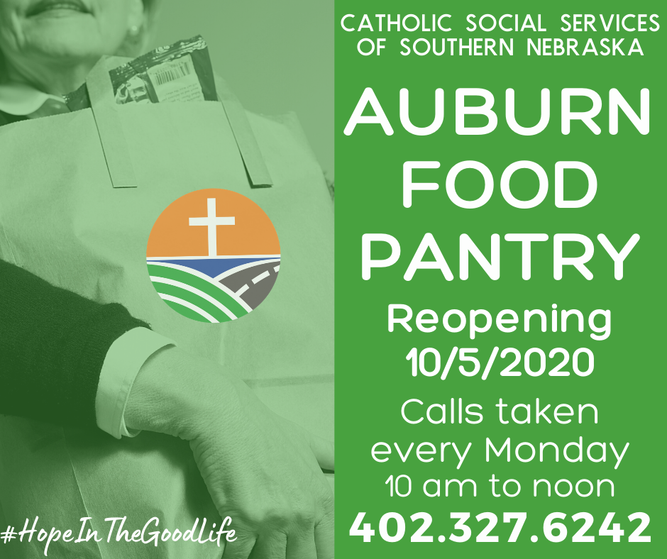 IMPORTANT UPDATE! CSS will be providing food pantries out of our Auburn offices beginning the week of October 5th. To request a food pantry or emergency services assistance, call 402.327.6242 on Mondays between 10 am and noon.