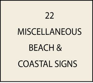 L21921 - Miscellaneous Beach and Seashore Signs