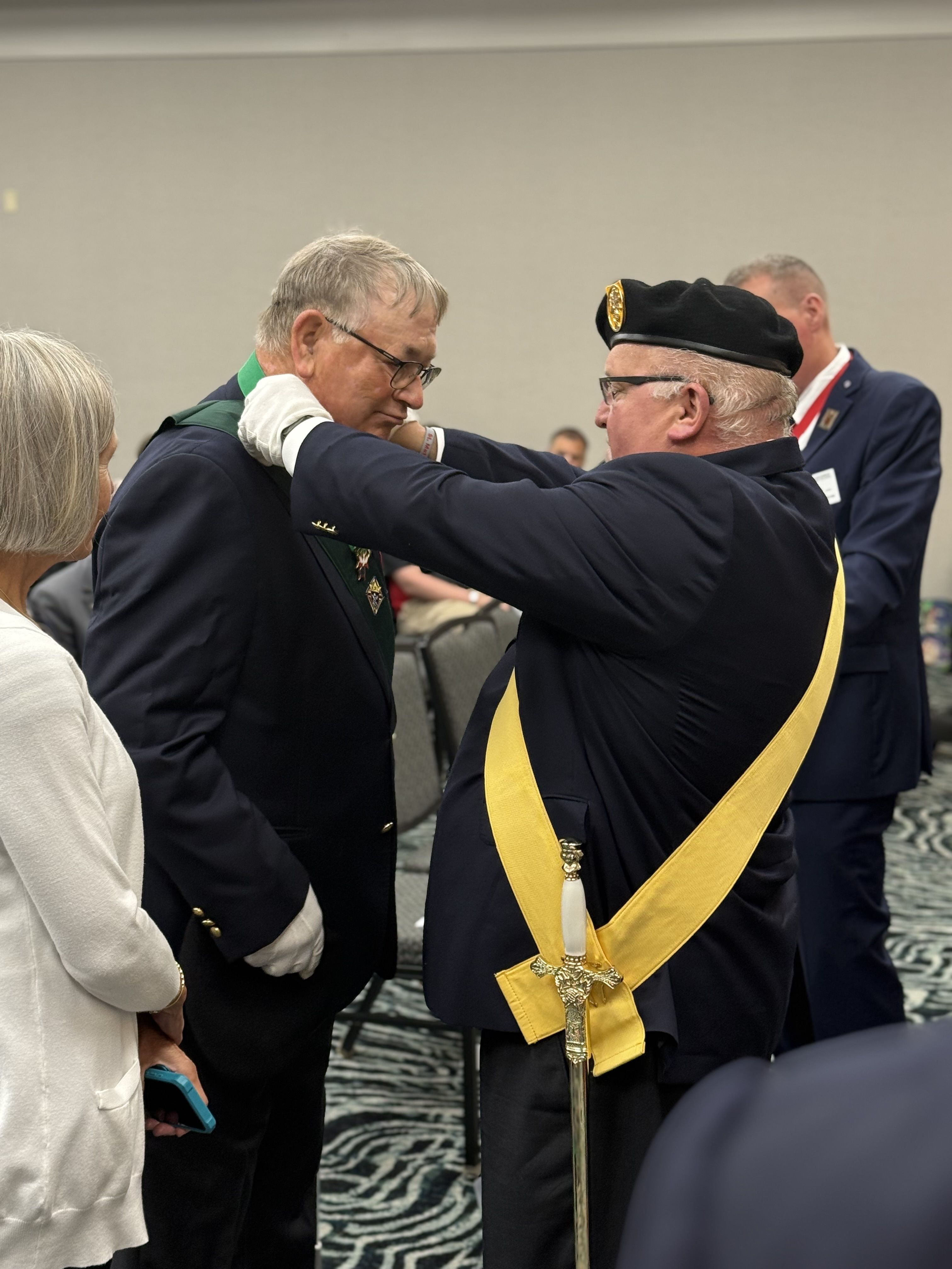 Conferring Medal