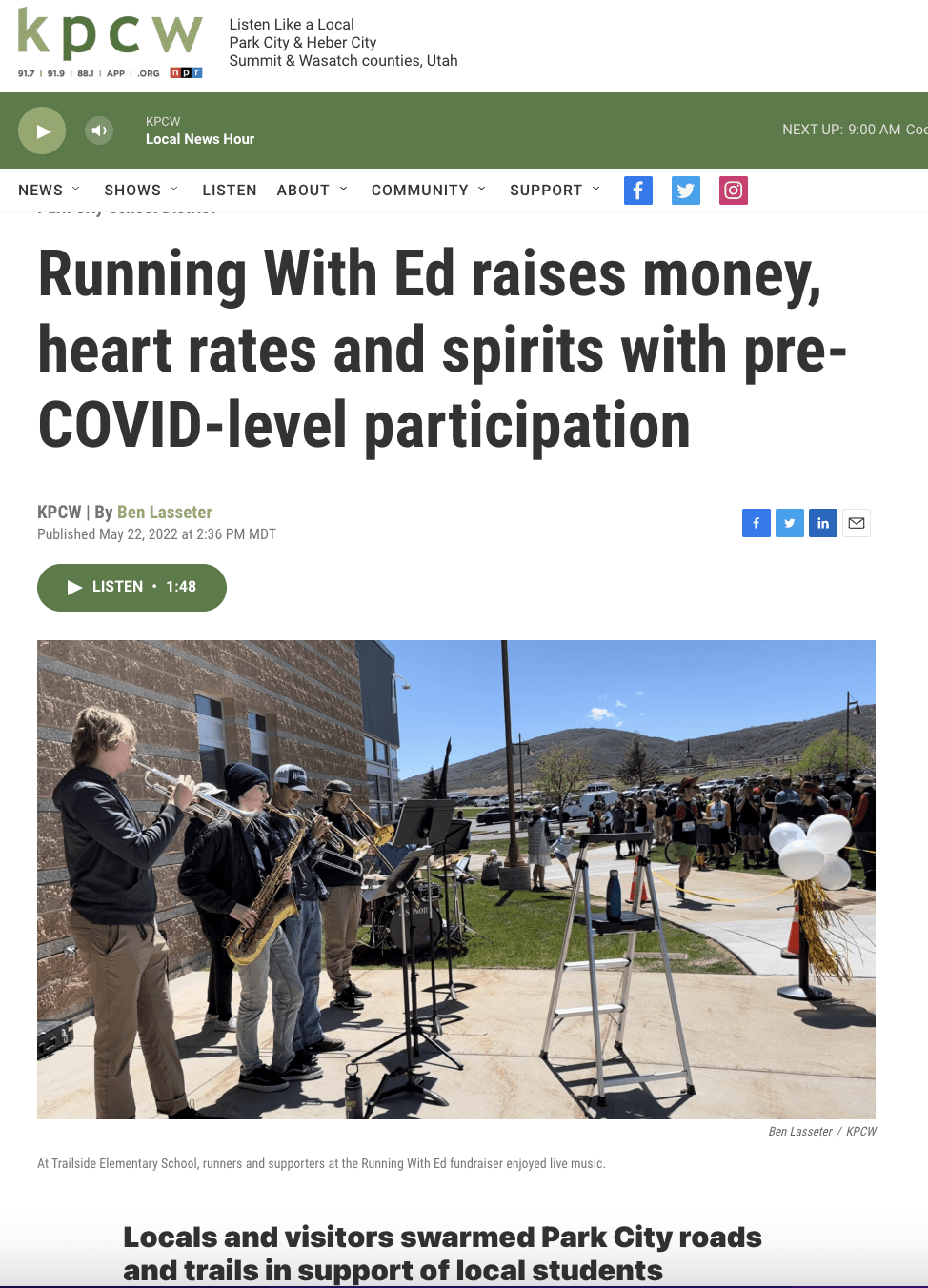 Running With Ed Raises Money, Heart Rates and Spirits with Pre-COVID-Level Participation
