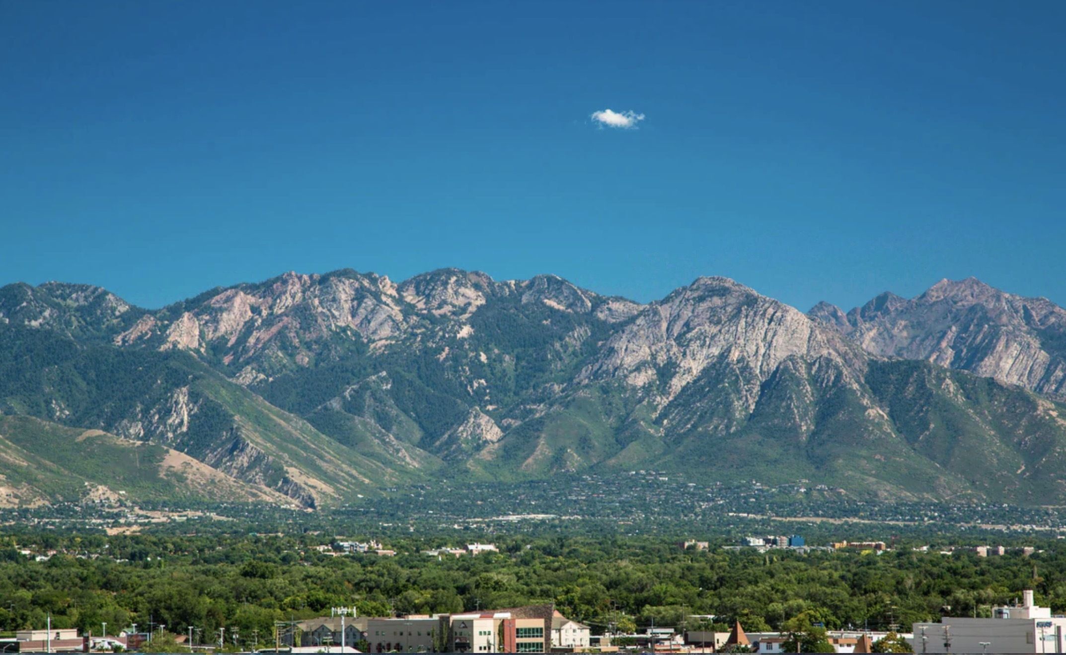 View of the mountains from Salt Lake City
