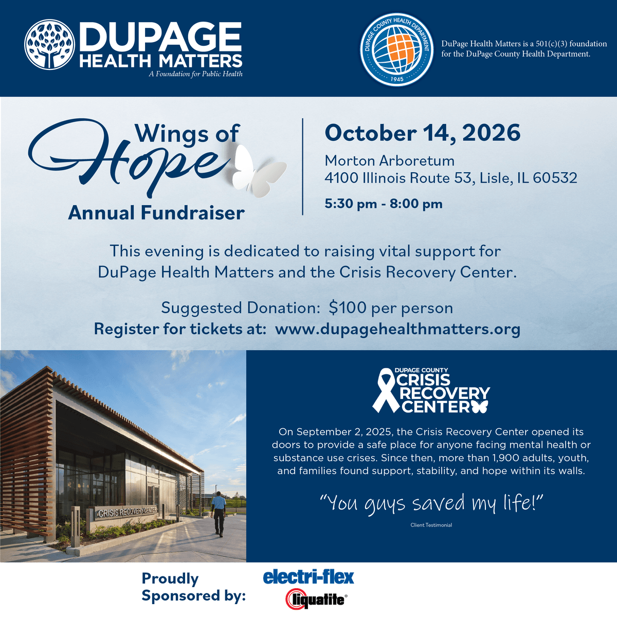 Wings of Hope fundraiser invitation