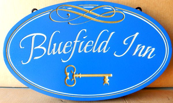Carved wood hotel, motel, inn, and B&B signs