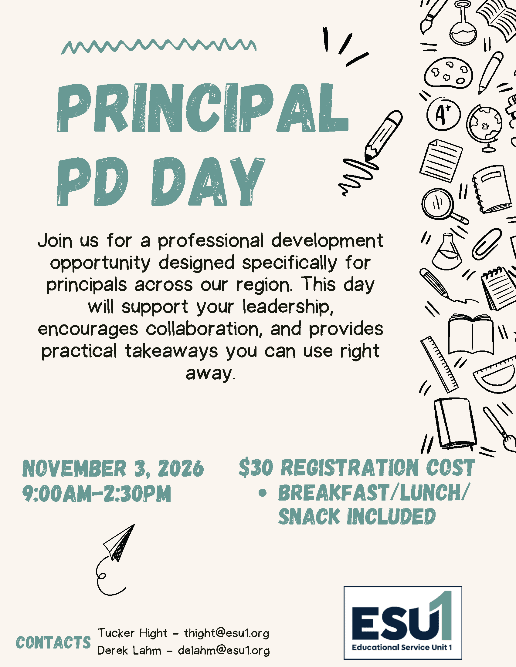  Principal PD Day Flyer