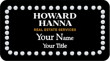 RECTANGLE BLING NAME BADGE