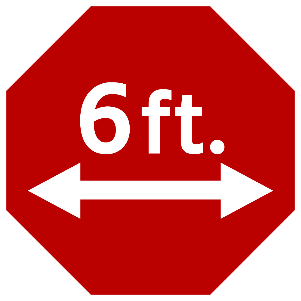 6 feet Arrow Octagon - Red