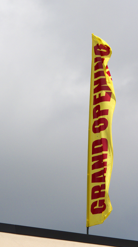 Feather Flags and Outside Banners by Master Signs powered by Strategic Factory in Owings Mills, Maryland